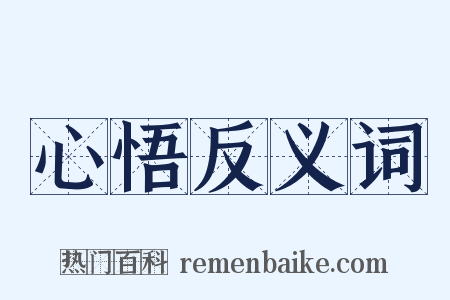 心悟反义词是什么意思的图片